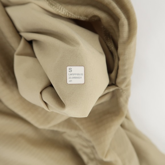 Lululemon Wide Snap Leg Pants Womens Small Beige Recycled Nylon Athleisure - Picture 11 of 12